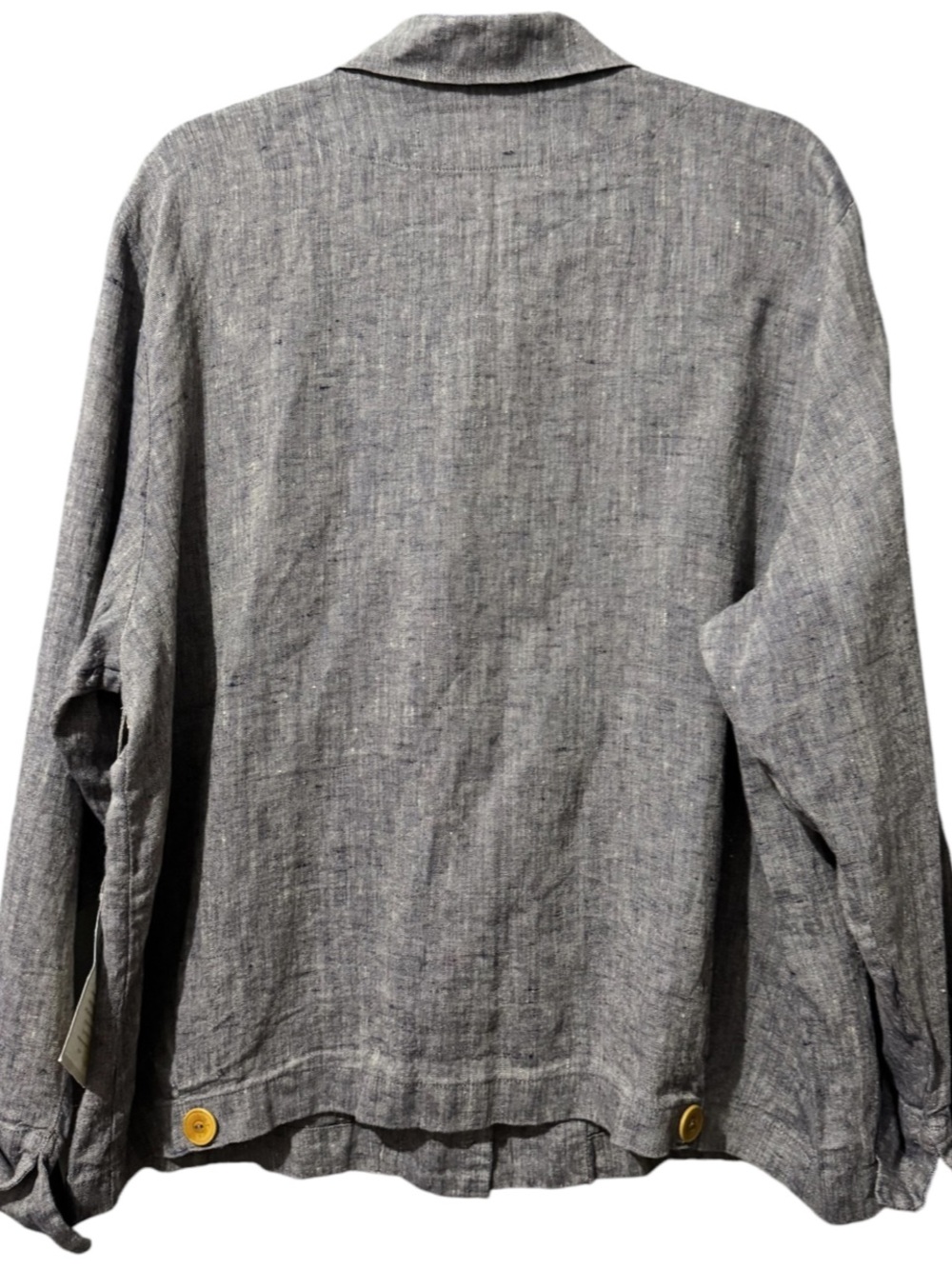 FLAX 100% Organic Linen Button Up Jacket Women’s Size Large NWT - Picture 4 of 7